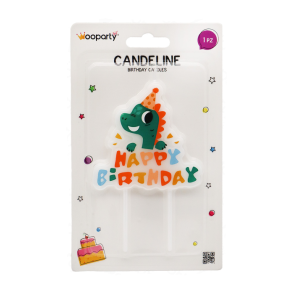 Candelina dinosauro party h. birthday 12cm