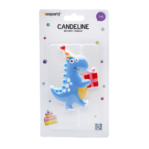 Candelina party dinosauro 13cm