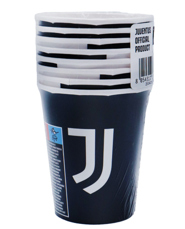 Bicchieri in carta Juventus 250ml 8 pezzi