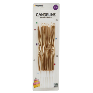 Candeline  oro 12pz 15cm