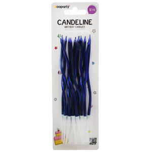 Candeline  blu 12pz 15cm