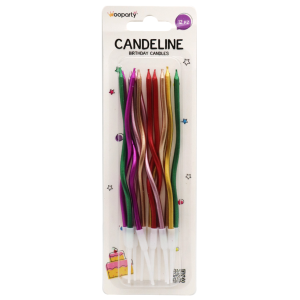 Candeline  colori assortiti 12pz 15cm