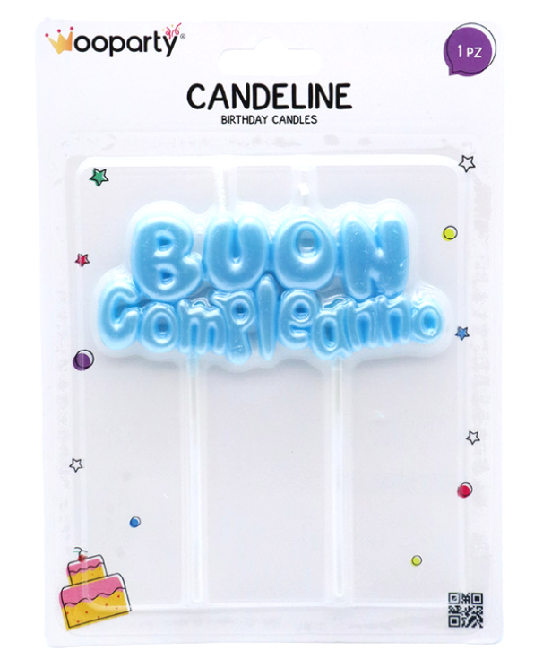 Candeline Wooparty compleanno 10x11cm