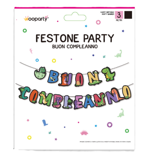 Festone Party compleanno 13,5cmx3m