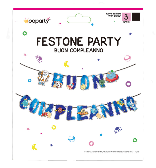 Festone Party compleanno 17cmx3m