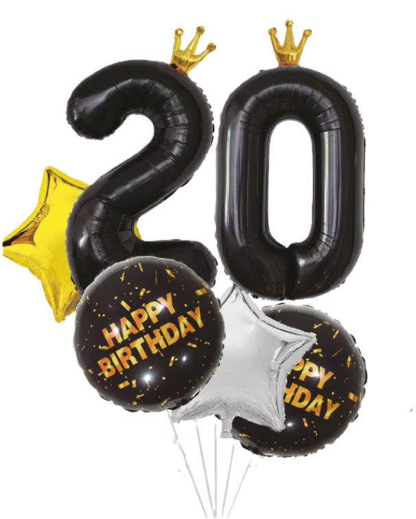 Set palloncini Wooparty 20anni 6pz