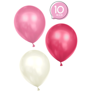 Palloncini 3 colori metal 10pz 26cm