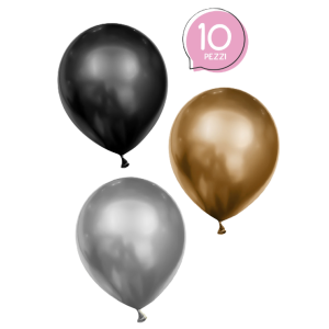 Palloncini 3 colori metal 10pz 26cm