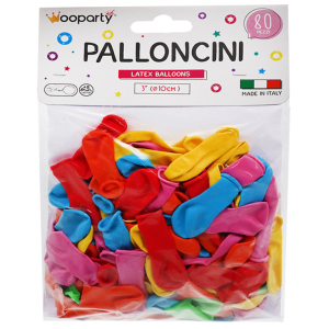 Palloncini mini 10cm confezione da 80 pezzi