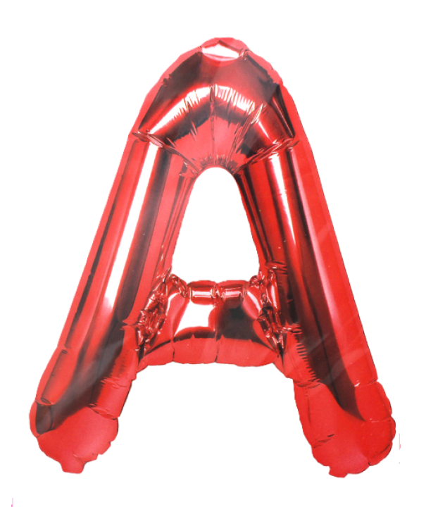 Palloncino lettera A rosso metal 35cm