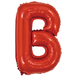 Palloncino lettera b rosso metal 35cm