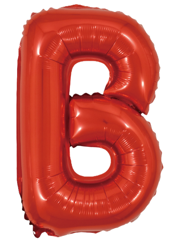 Palloncino lettera B rosso metal 35cm