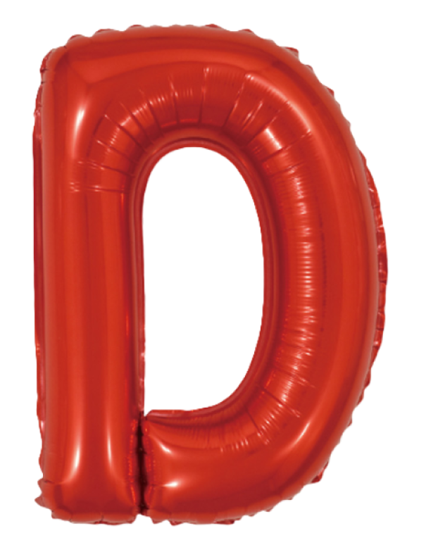 wooparty palloncino lettera d rosso metal 35cm - foto 1