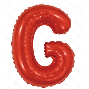 Palloncino lettera g rosso metal 35cm