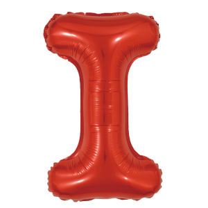 Palloncino lettera i rosso metal 35cm