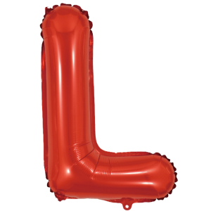 Palloncino lettera l rosso metal 35cm