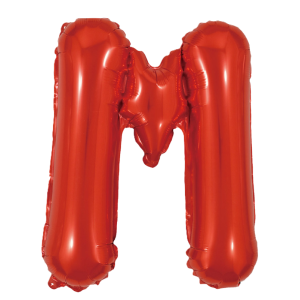 Palloncino lettera m rosso metal 35cm