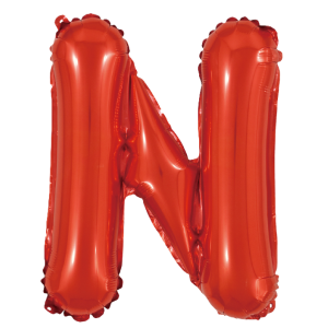 Palloncino lettera n rosso metal 35cm