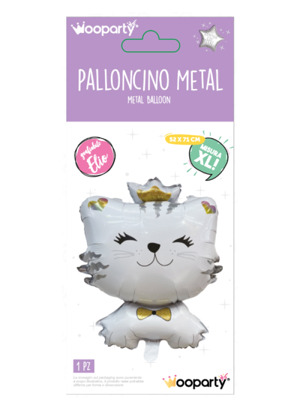 Palloncino metal Gatto XL 52x71cm