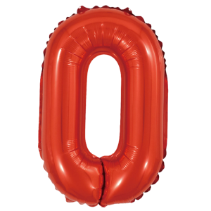 Palloncino lettera o rosso metal 35cm