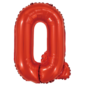 Palloncino lettera q rosso metal 35cm