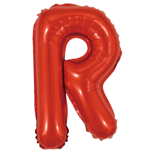 Palloncino lettera r rosso metal 35cm