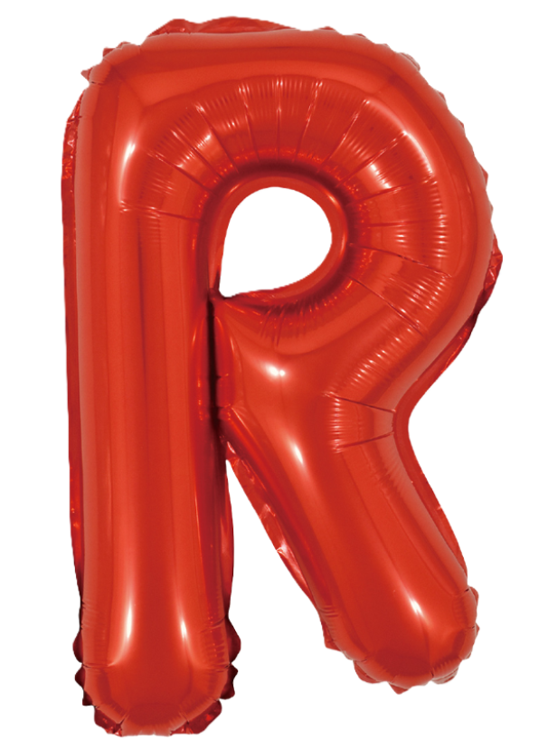 Palloncino lettera R rosso metal 35cm