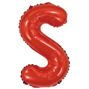 Palloncino lettera s rosso metal 35cm