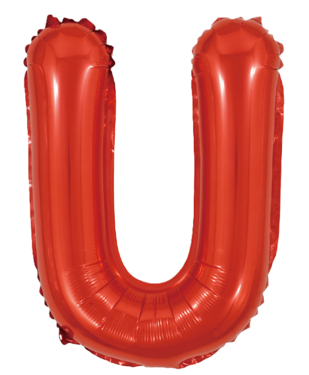 wooparty palloncino lettera u rosso metal 35cm - foto 1