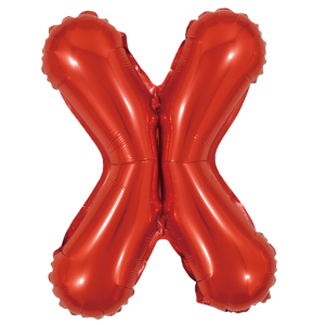 Palloncino lettera x rosso metal 35cm