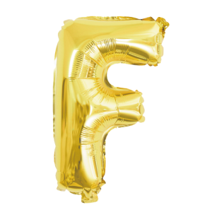 Palloncino lettera f oro metal 70cm