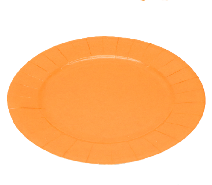 Piatti carta monouso arancio 12pz 18cm