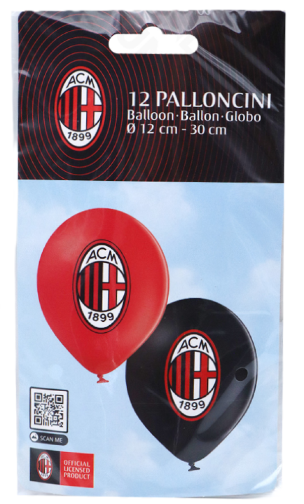 Palloncini lattice Milan 12pz 30cm