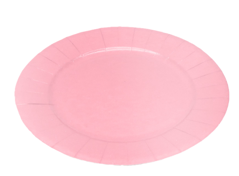 Piatti in carta rosa 12pz 18cm