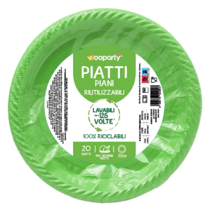 Piatti piani verdi 20pz 22cm