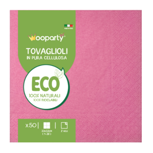 Tovaglioli fucsia 50pz 33x33cm