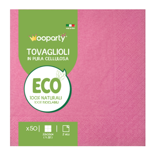 Tovaglioli fucsia 50pz 33x33cm