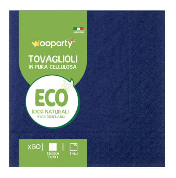 Tovaglioli blu scuro 50pz 33x33cm