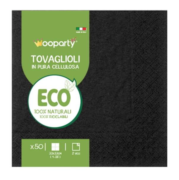 Tovaglioli neri 50pz 33x33cm