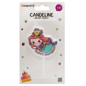 Candelina sirenetta compleanno 10cm