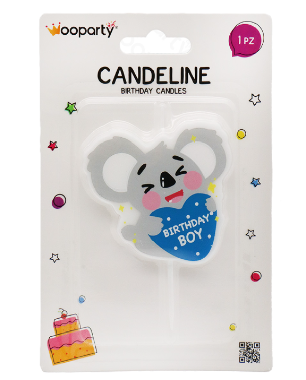 Candeline Panda Boy 8,5cm