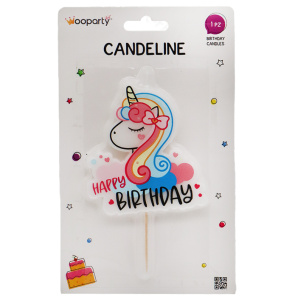 Candelina unicorno compleanno 13cm