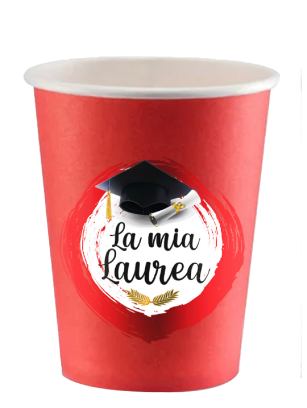 Bicchieri Laurea in carta 6pz