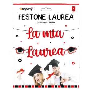 Festone party laurea 15cm x 2m