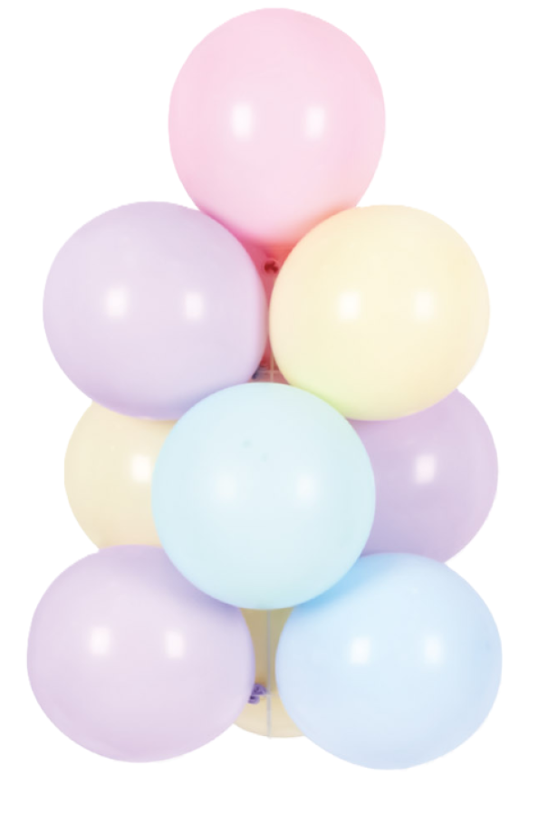 Set palloncini c/ stand pastel 10pz