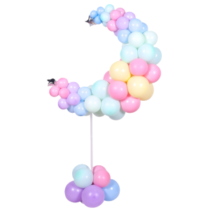 Set palloncini c/stand pastel 74 pz