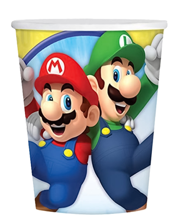 Bicchieri in carta Super Mario 8pz 250ml