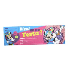 Biglietti inviti compleanno minnie 10pz