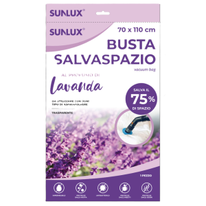 Busta salvaspazio trasp. lavanda 70x110cm