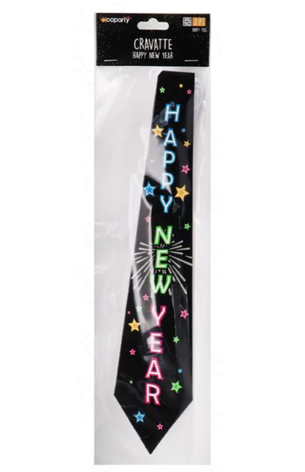 Cravatta Happy New Year 38cm 2 pezzi